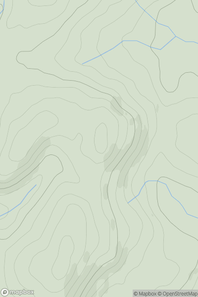 Thumbnail image for Drum Ddu [Bala to Welshpool] showing contour plot for surrounding peak